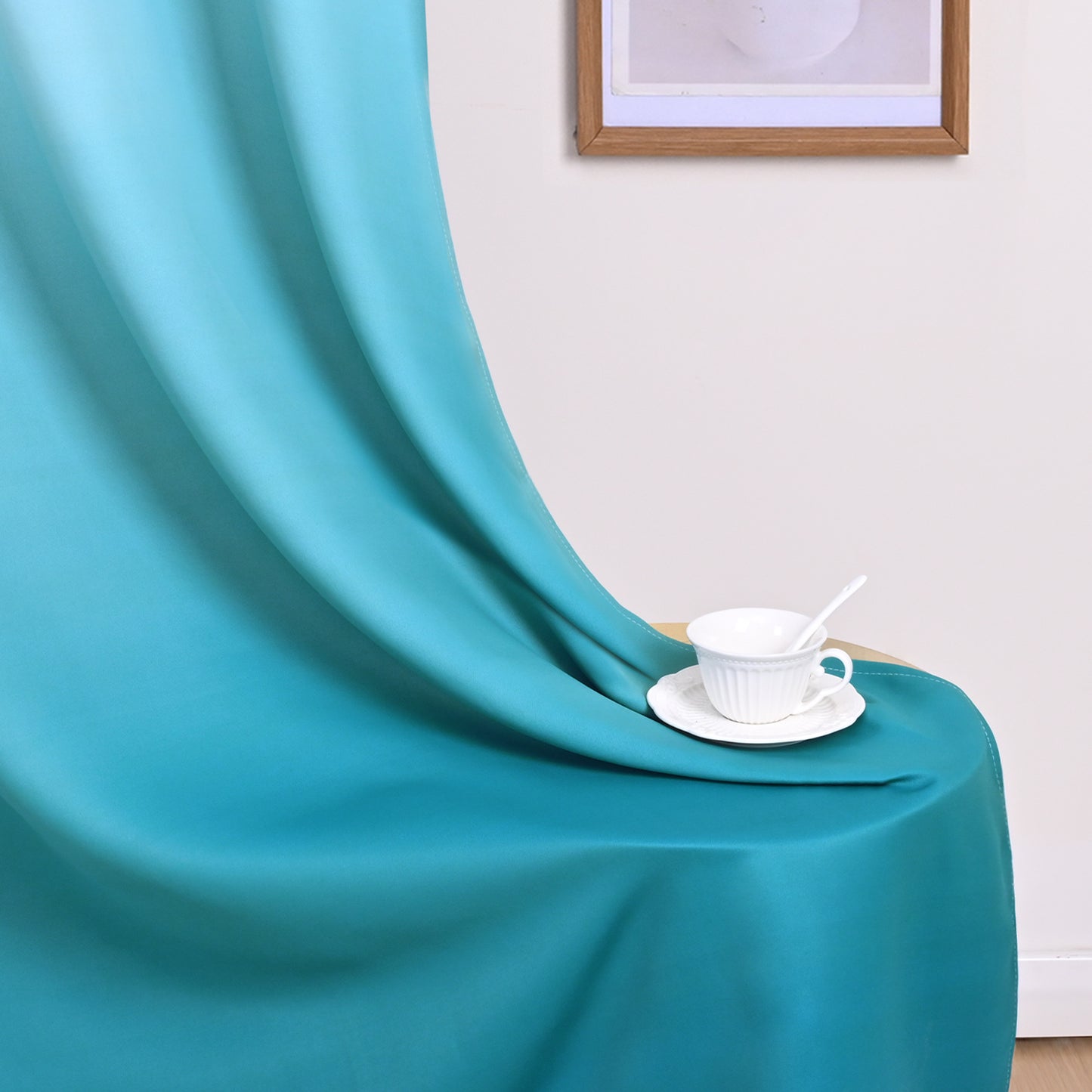 Alishomtll Teal Blackout Curtains Grommet Room Darkening Window Drapes for Living Room Bedroom ,2 Panels of 52" W x 63" L