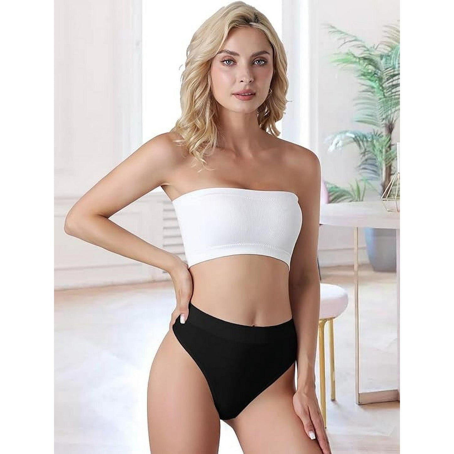 Sunm Boutique High-Waist Seamless Thongs (6-Pack) – Tummy Control & No-Show Comfort
