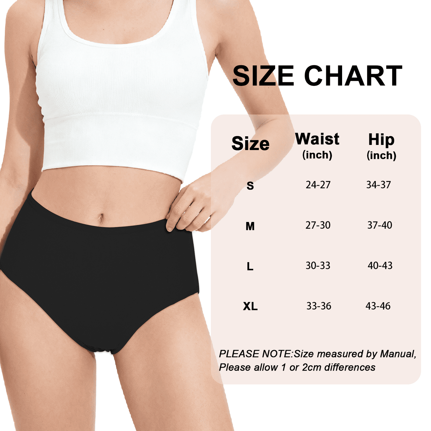 MecTo Womens Cotton Underwear Plus Size, Stretch Briefs High Waisted Full Coverage Breathable Panties 4 Pack