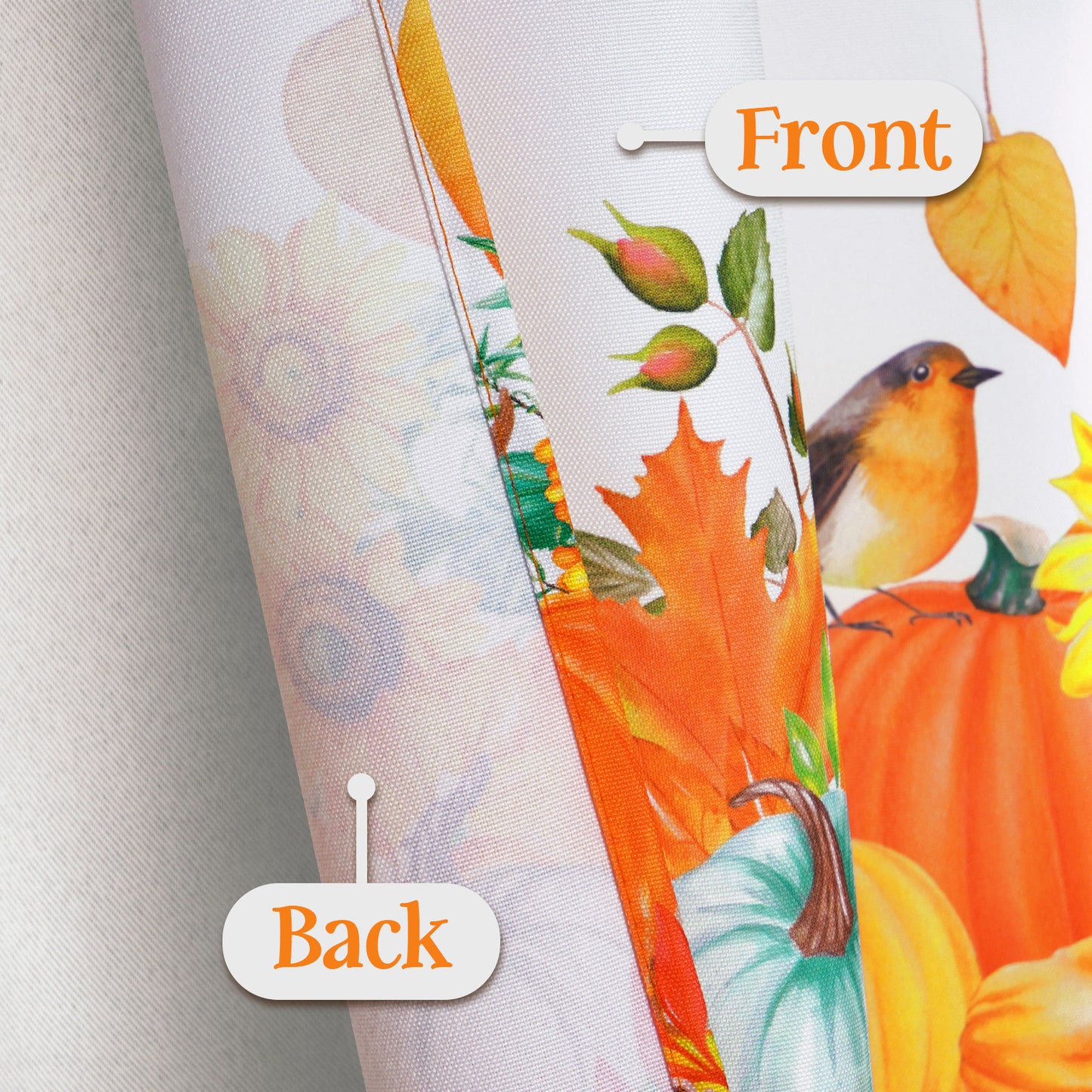 Alishomtll Fall Kitchen Curtains Sunflower Pumpkins Autumn Leaves Print Curtains Sets Thanksgiving,Rod Pocket ,30"Wx36"L