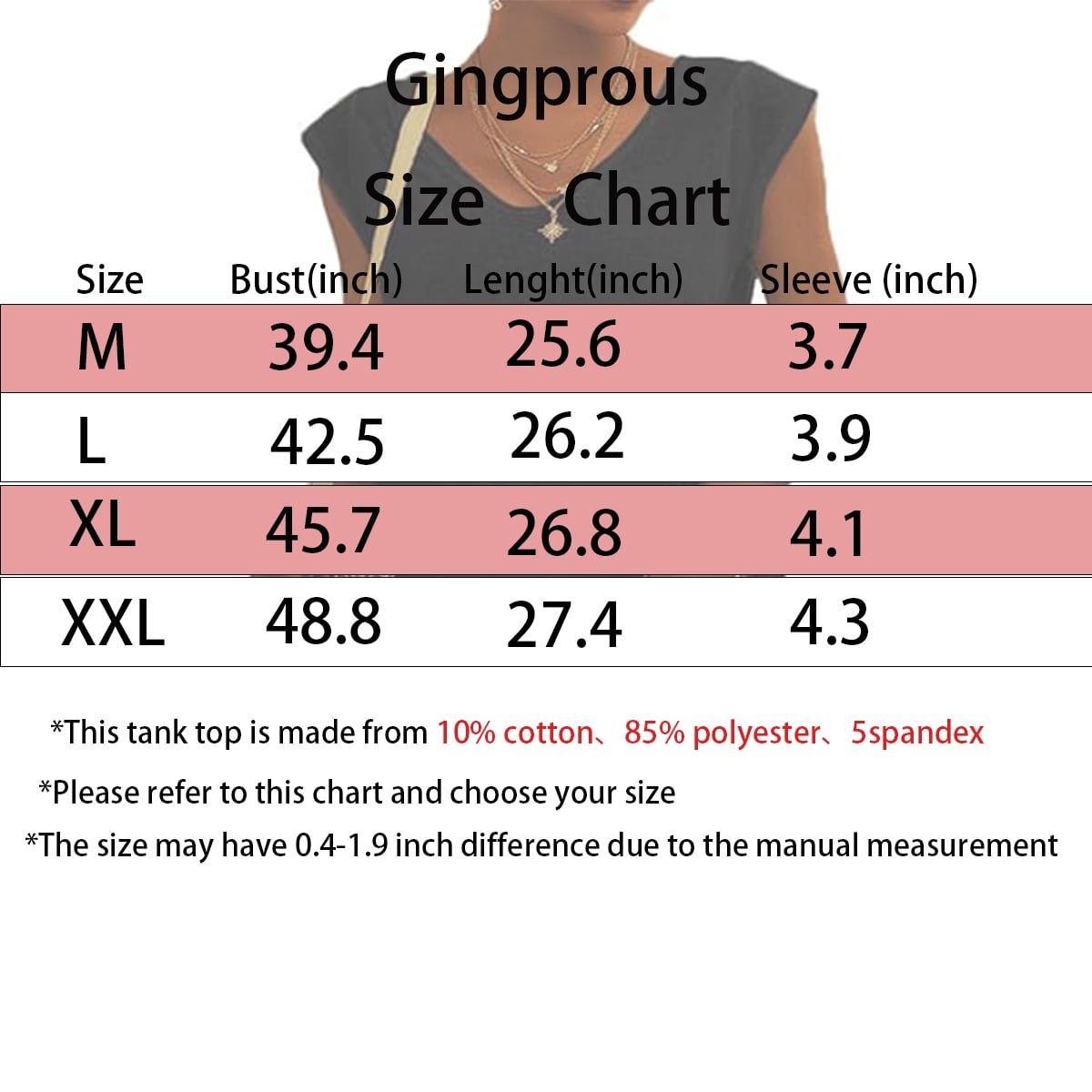 Gingprous Casual Tank tops for Women Cap Sleeve Basic Tee Shirt Loose Fit Spring Summer Tee Tops