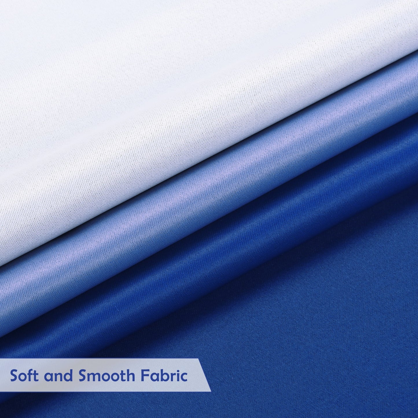 Alishomtll Room Darkening Blue Blackout Curtains Grommet Window Drapes for Living Room Bedroom ,2 Panels of 52" W x 63" L