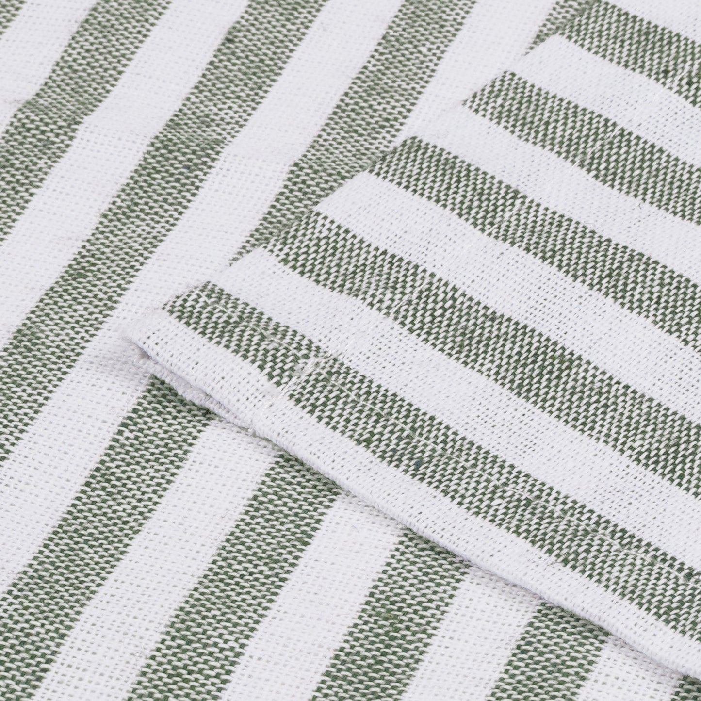 Alishomtll Stripe Kitchen Curtains 8 Button Linen Cotton Window Curtains Sets 36 Inches Long ,Rod Pocket