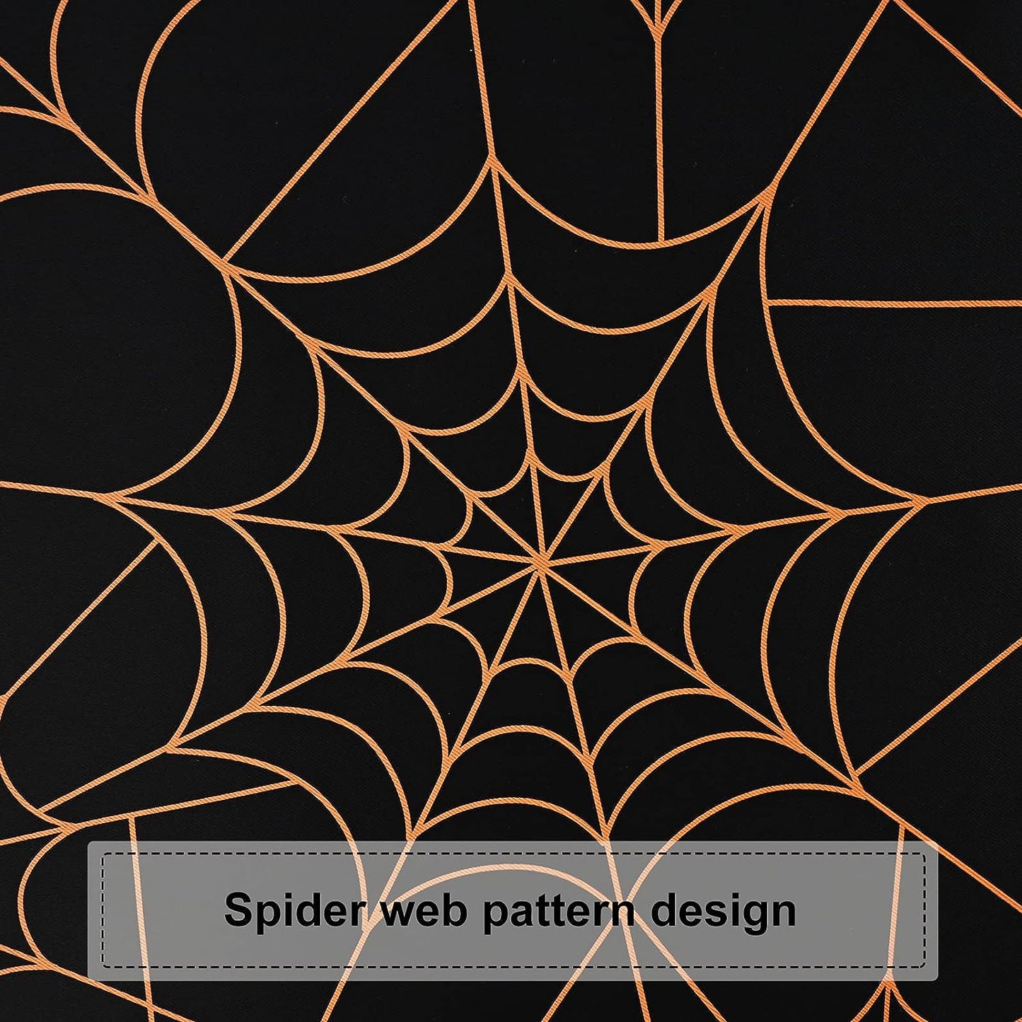Alishomtll Halloween Curtains Spider Web Printed Window Drapes for Living Room Bedroom,52x63in,Set of 2,Black
