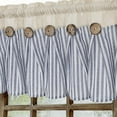 Alishomtll Kitchen Curtains Valances 8 Button Linen Cotton Valances for Windows 18 Inches Long,Rod Pocket