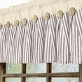 Alishomtll Kitchen Curtains Valances 8 Button Linen Cotton Valances for Windows 18 Inches Long,Rod Pocket