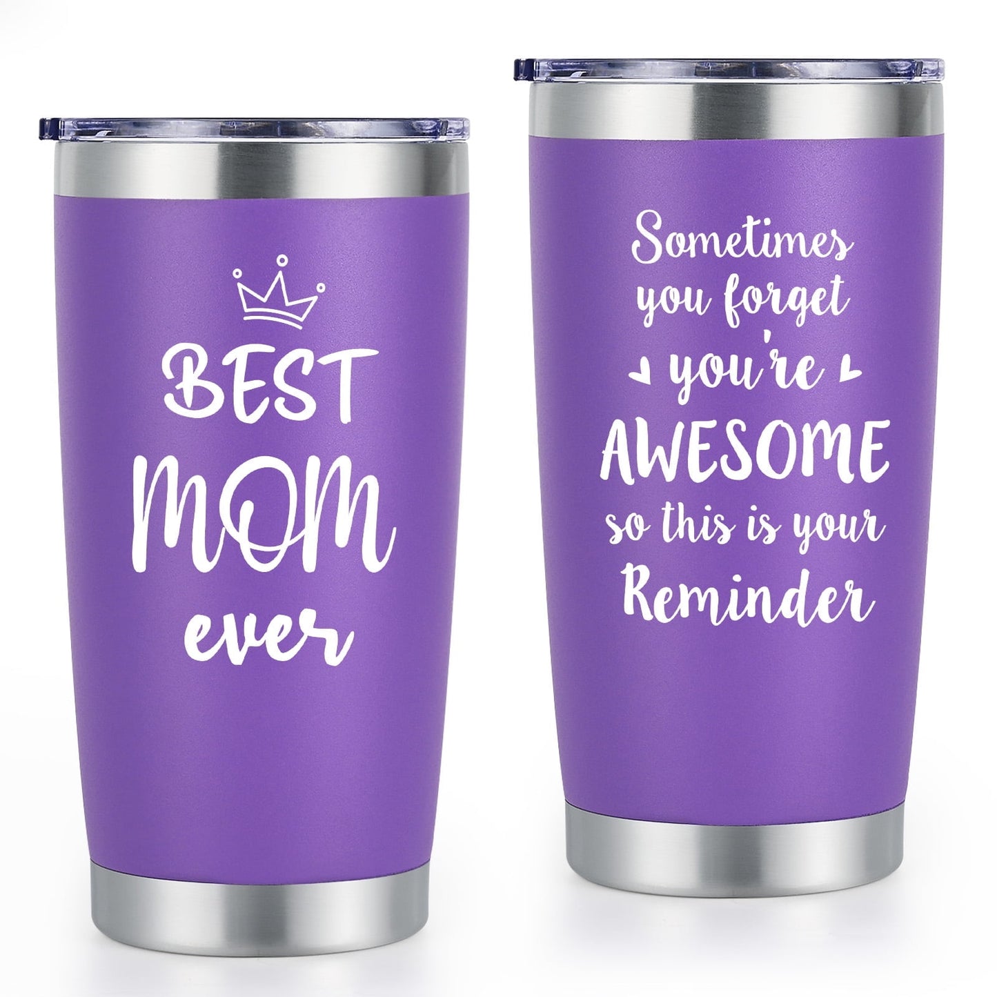 Gift for Mom-LiqCool Best Mom Ever Tumbler Cups,Best Mom Gifts Vacuum Insulated Coffee Mugs,20 fl oz Coffee Cups for Mom,Mother's Day Gifts