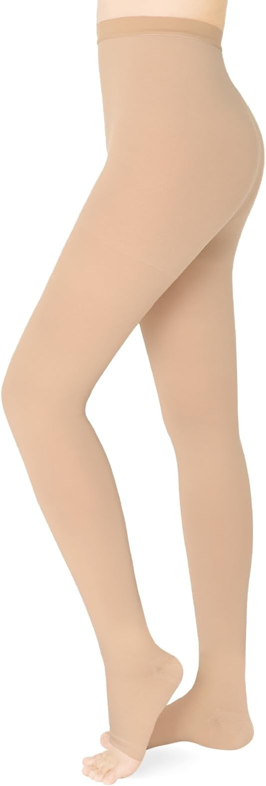 MARTINE MALL 2 Pairs Black XL Size 20-30 mmHg Compression Pantyhose Medical Footless Compression Stockings for Women,Pregnant, Teacher, Doctor
