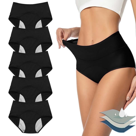 Sunm Boutique Eco-Friendly Period Panties: Leak-Proof Reusable Underwear with Moisture-Wicking Cotton, Full Coverage Absorbent Protection