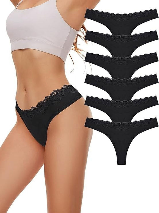 Sunm Boutique Seamless Thongs for Women No Show Wavy Edge Side Women's Thong panties Ladies Underwear Sexy S-XL
