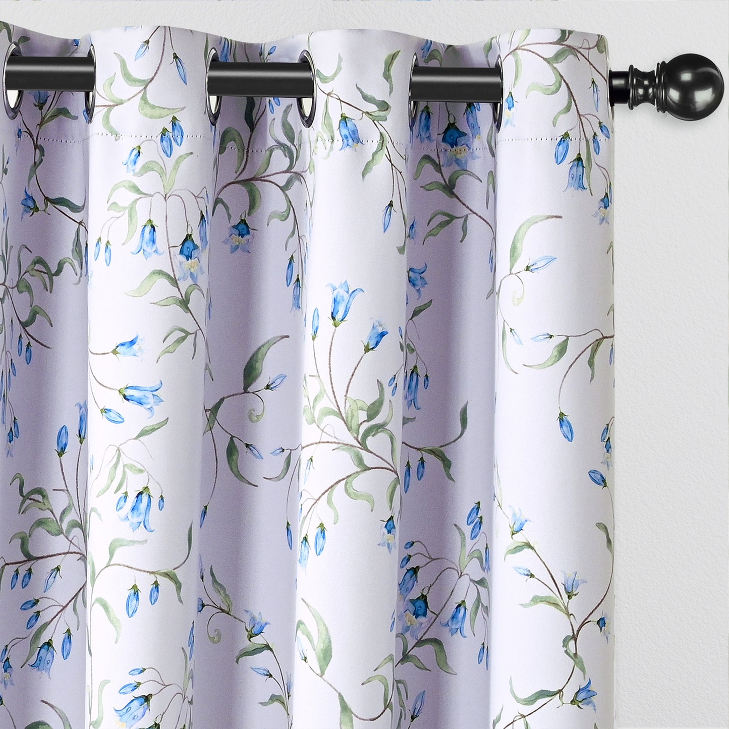 Alishomtll Blackout Curtains Country Floral Printed Thermal Insulated Window Drapes for Bedroom Living Room 63 Inches Long,52" Wide, 2 Panels