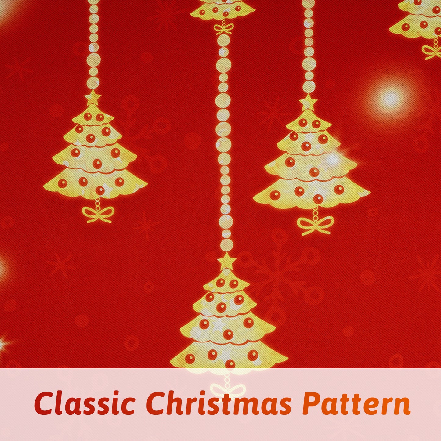 Alishomtll Christmas Curtains for Living Room Blackout Gold Christmas Tree Grommet Window Drapes , 52"W x84"L,Red ,2 Panels