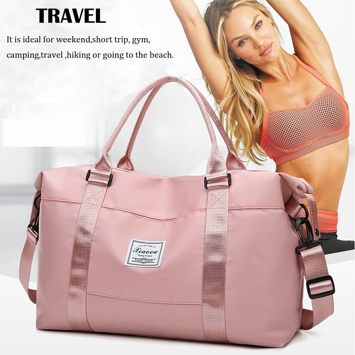 MecTo Travel Duffle Bag for Women Waterproof Weekender School Bag Carry on Tote Bags Overnight Gym Hospital Bag