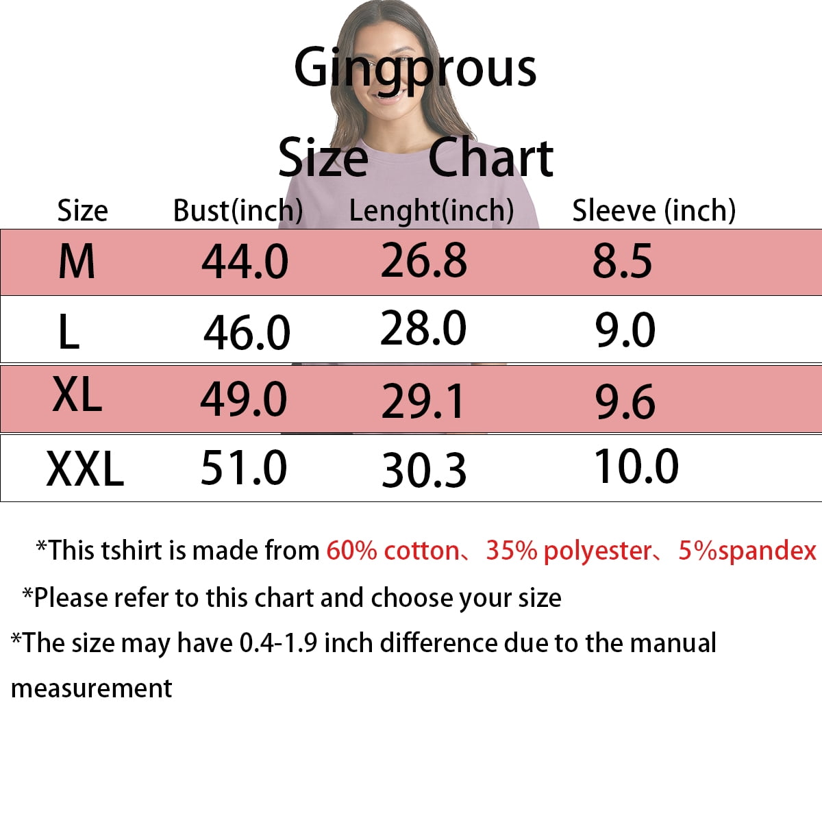 Gingprous Womens Oversized Tshirt Short Sleeve Crew Neck Tee Shirt Casual Workout T Shirt