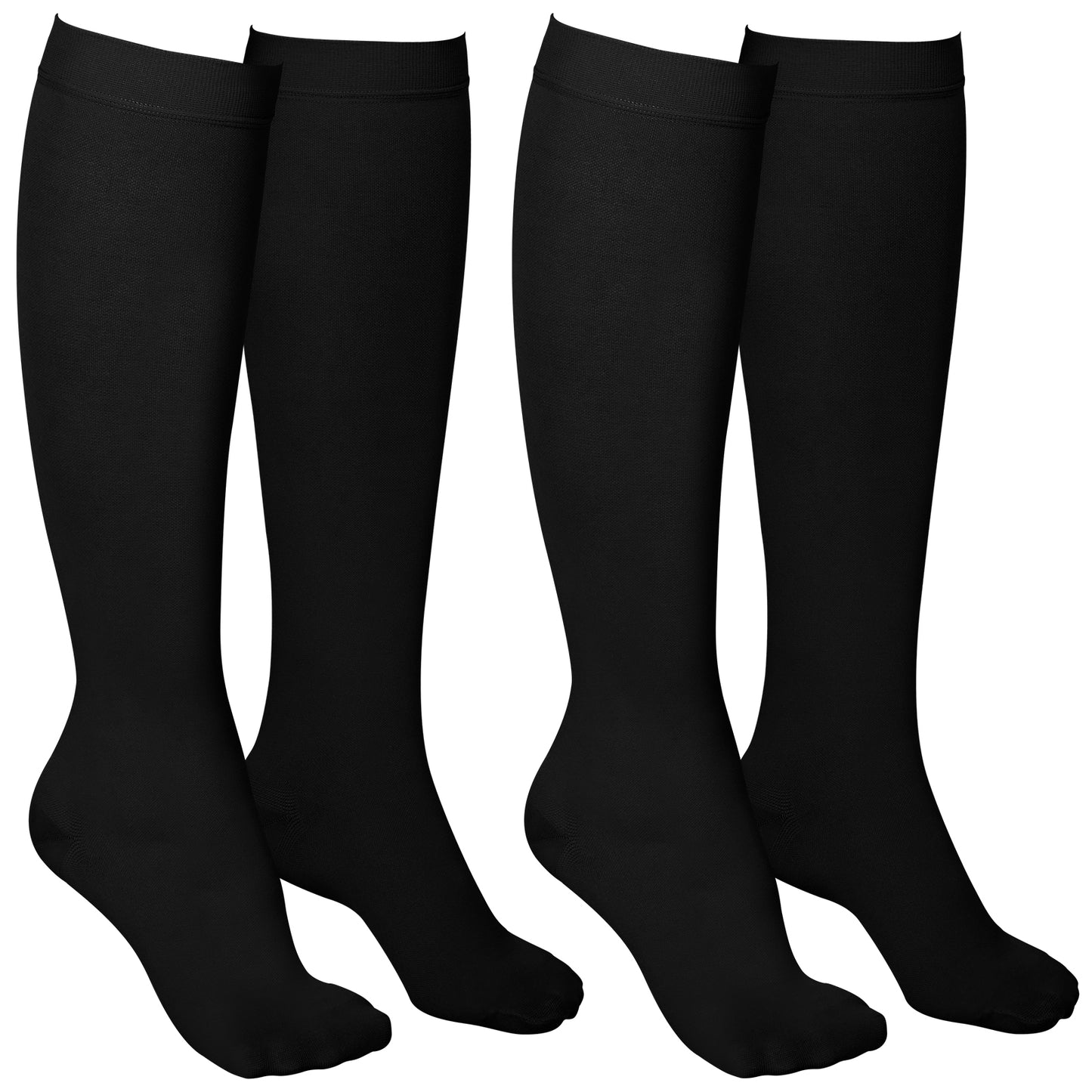 MARTINE MALL 2 Pairs Open Toe Compression Stockings