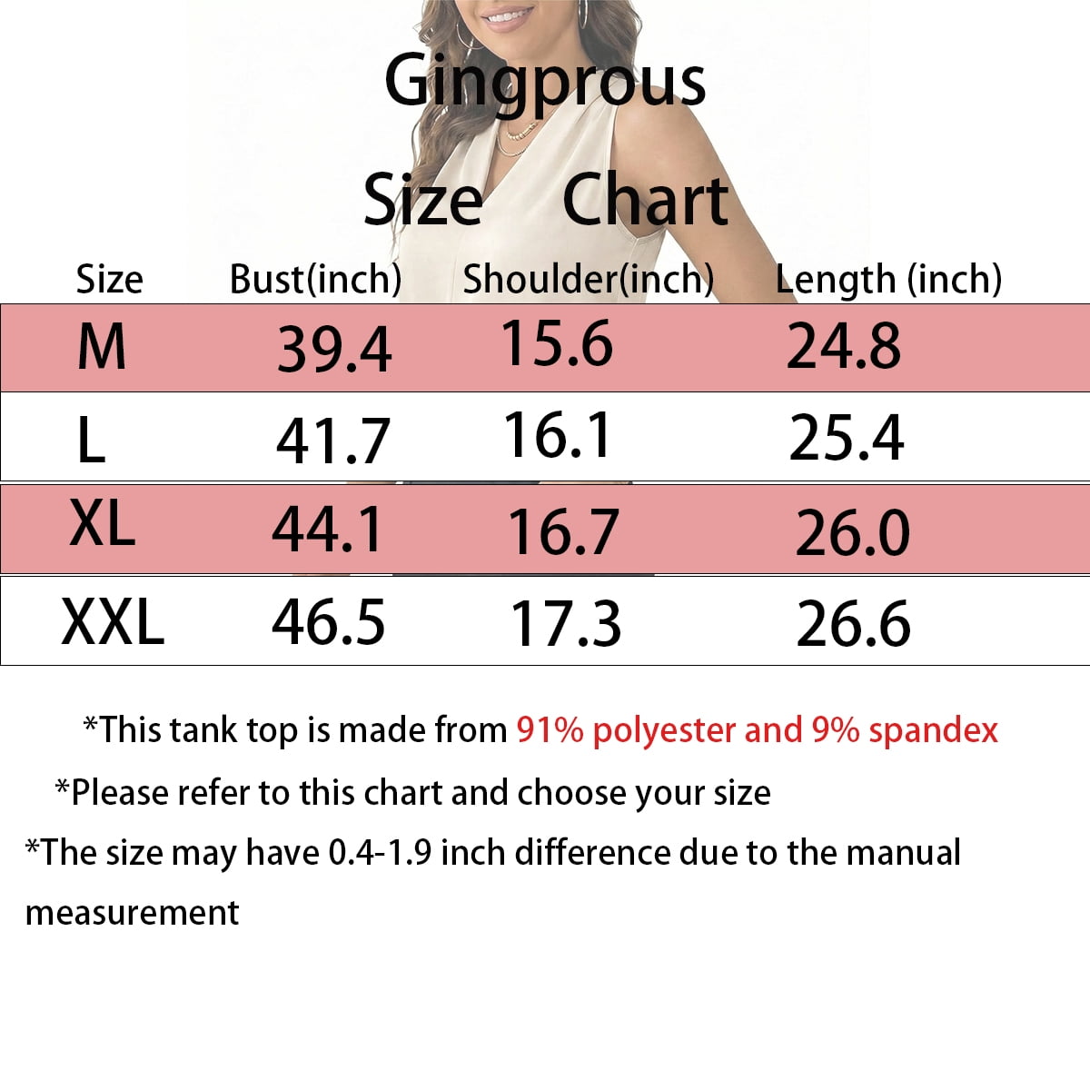 Gingprous V Neck Pleated Tank Tops for Women Sleeveless Casual Business Blouse Summer Spring Lightweight Comfy Vest Shirt
