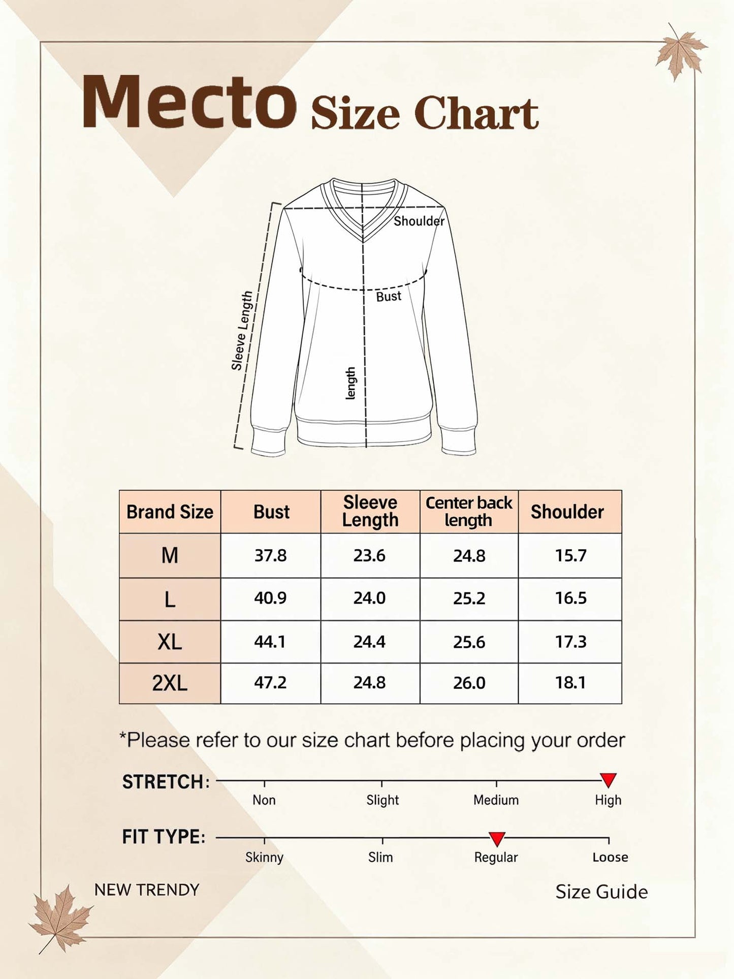 MecTo Women's Knit Top, V Neck Polka Dot Lightweight Sweater Long Sleeve Pullover for Fall Layering, Beige M