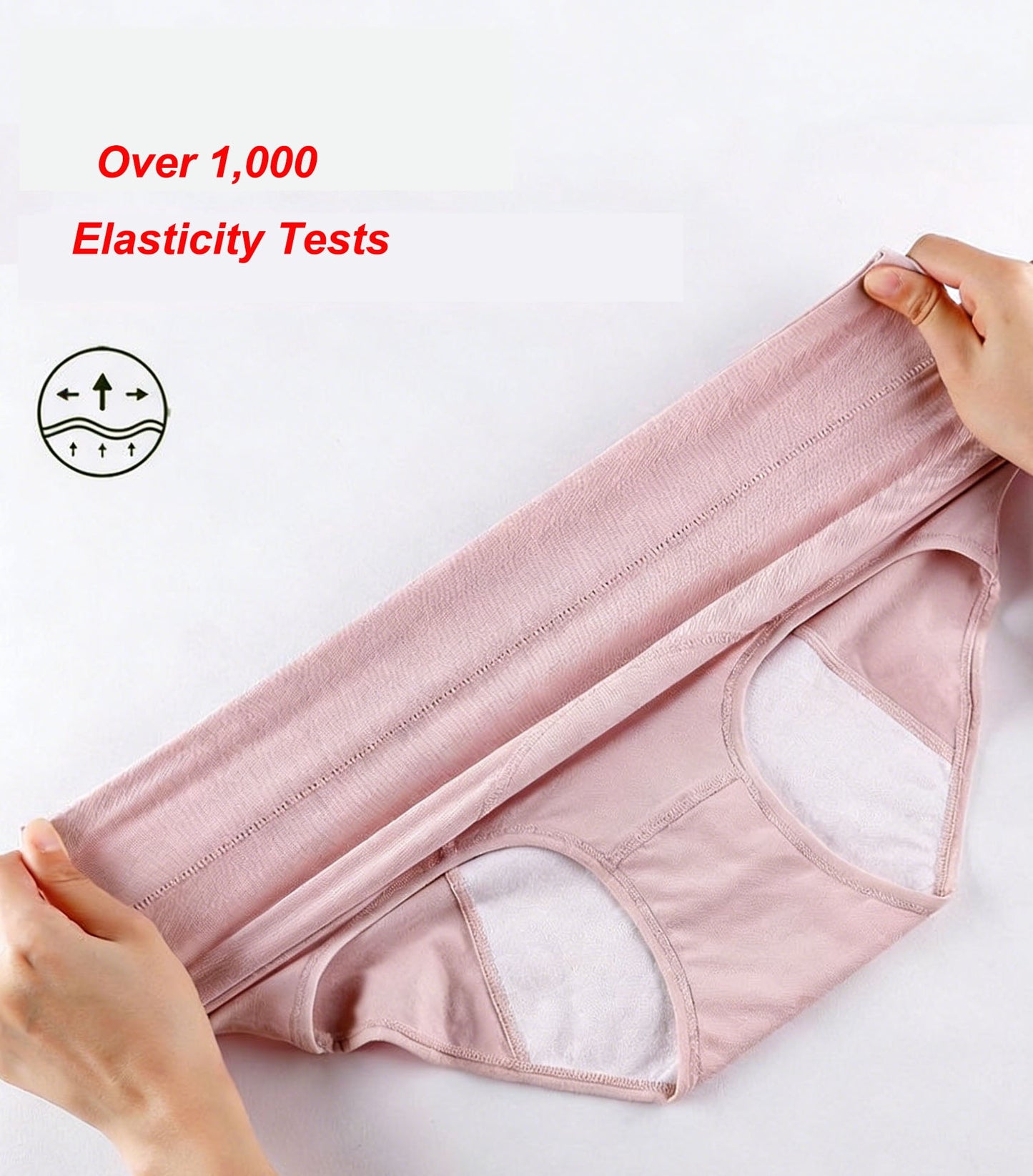 Sunm Boutique Cotton Period Underwear for Women, Extended Leak Protection Quick Absorbing Menstrual Panties, 4 Pack